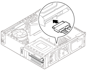 セカンドハードディスク接続用ケーブル取り付け