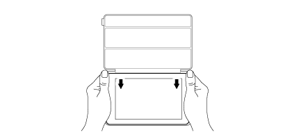タブレットカバーの取り付け