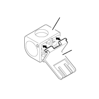 USB挿入部の上部を差し込む