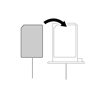 microSIMカード取り付け