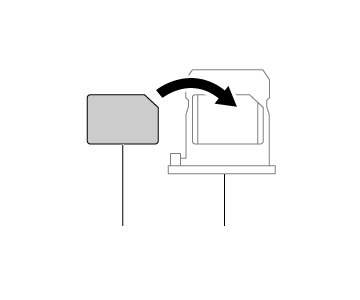 microSIMカード取り付け