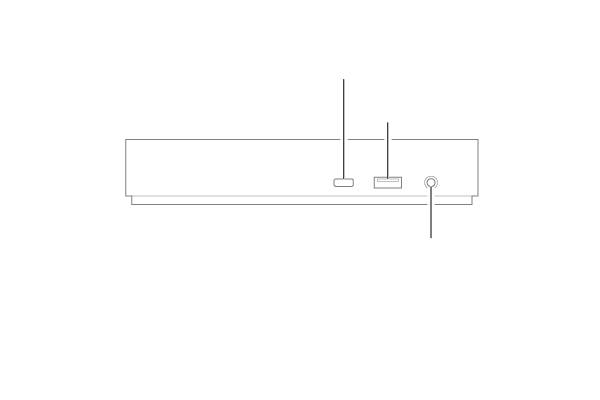 USB Type-C ドック前面