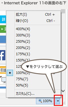 Internet Explorer 11̉ʂ̉E