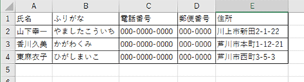 表のたてよこに格子状の罫線が引かれます。