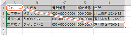 色を着ける範囲を選びます