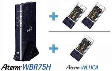 WBR75HワイヤレスLANベース＆WBR75HワイヤレスLANセット（カードタイプ）