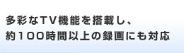 ʂTV@\𓋍ڂA100Ԉȏ̘^ɂΉ