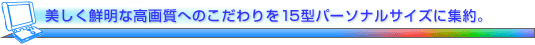 �������N���ȍ��掿�ւ̂�������15�^�p�[�\�i���T�C�Y�ɏW��B