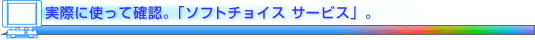 ���ۂɎg���Ċm�F�B�u�\�t�g�`���C�X �T�[�r�X�v�B