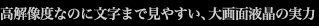 高解像度なのに文字まで見やすい、大画面液晶の実力