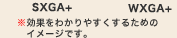 SXGA+ WXGA+ ※効果をわかりやすくするためのイメージです。