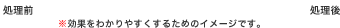 処理前 処理後 ※効果をわかりやすくするためのイメージです。