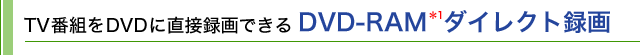 TVԑgDVDɒژ^ł DVD-RAM_CNg^