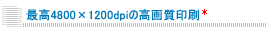 �ō�4800�~1200dpi�̍��掿���