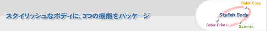 �X�^�C���b�V���ȃ{�f�B�ɁA3�̋@�\���p�b�P�[�W