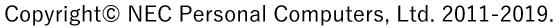 Copyright© NEC Personal Computers, Ltd. 2011-2019.